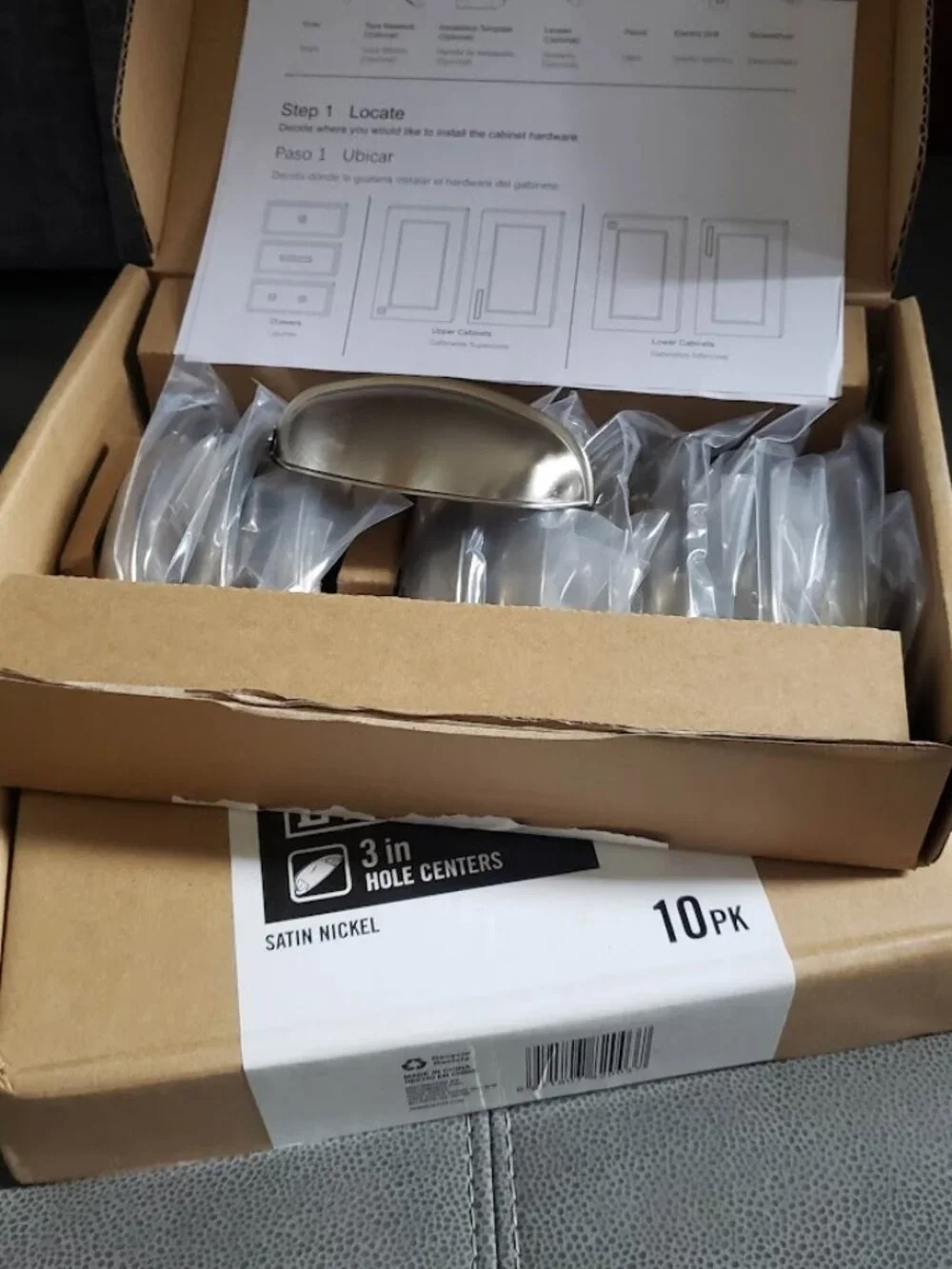 New 20 PACK SET Drawer Kitchen Cabinets Pull Cup Bin Hardware Pulls Handles Hand